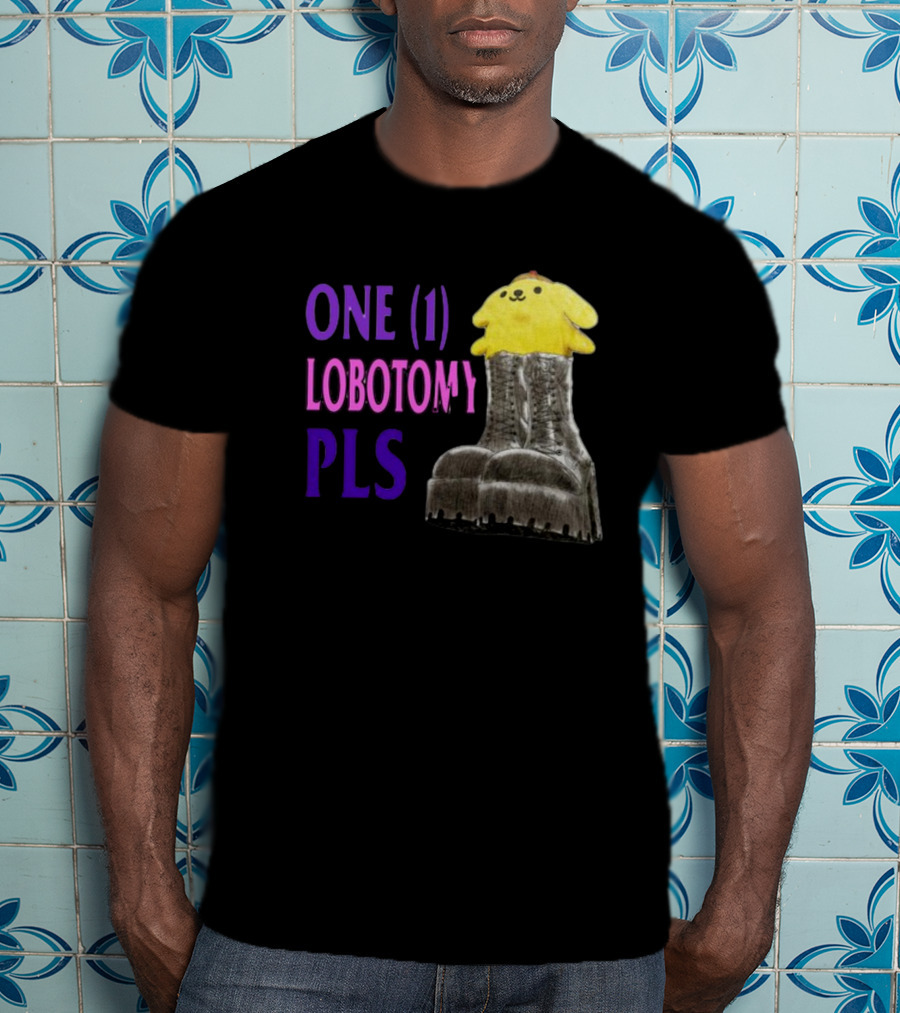Jmcgg Pompompurin One 1 Lobotomy Pls Cute Character In Platform Boots T-Shirt