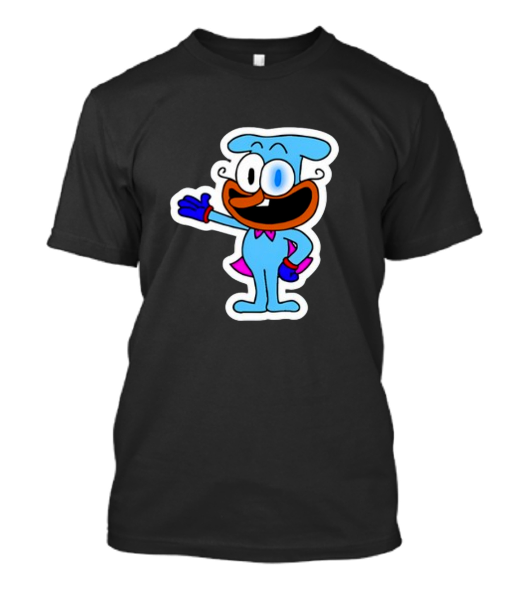 Soomlarr The Doise Animated Character With Blue Outfit And Orange Face T-Shirt
