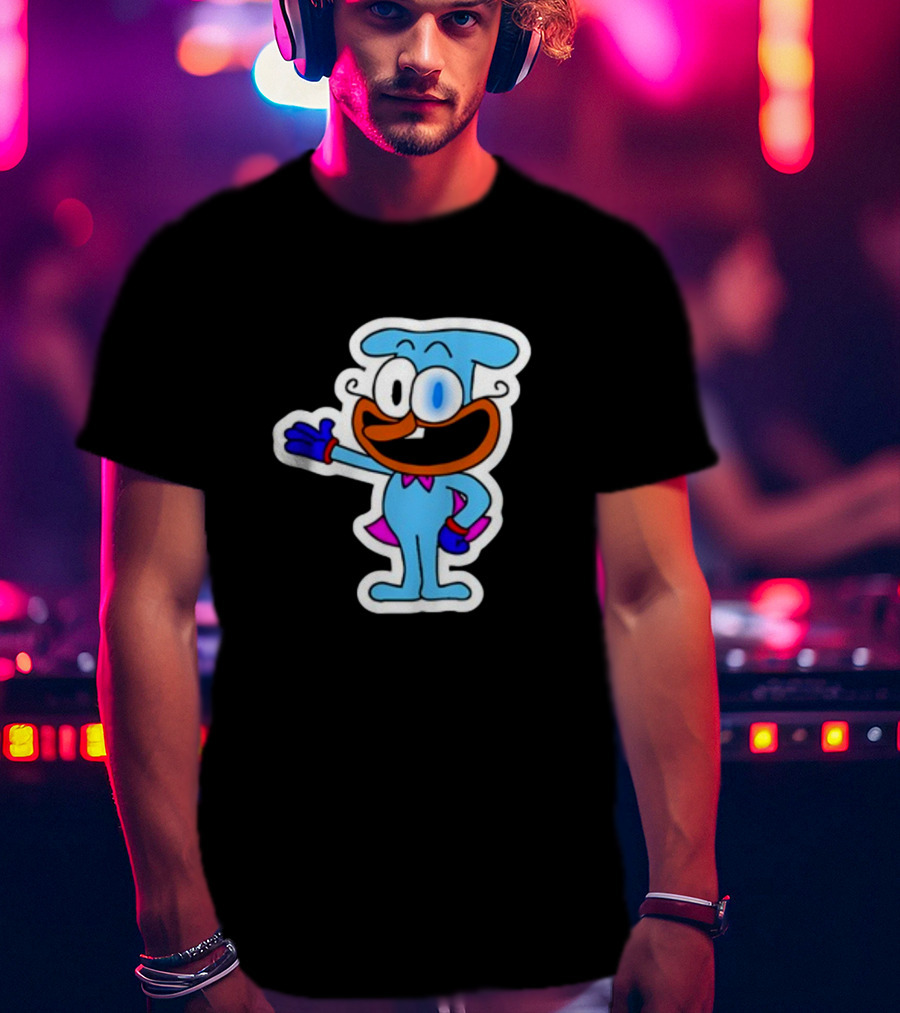 Soomlarr The Doise Animated Character With Blue Outfit And Orange Face T-Shirt