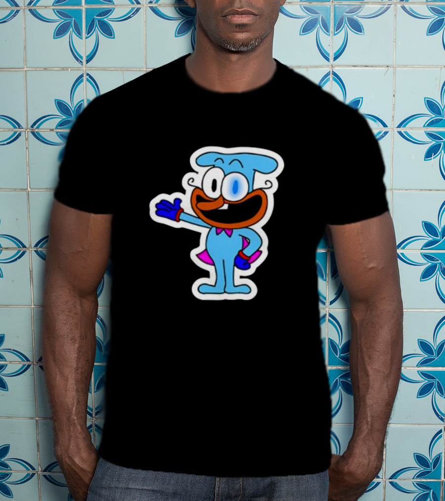 Soomlarr The Doise Animated Character With Blue Outfit And Orange Face T-Shirt