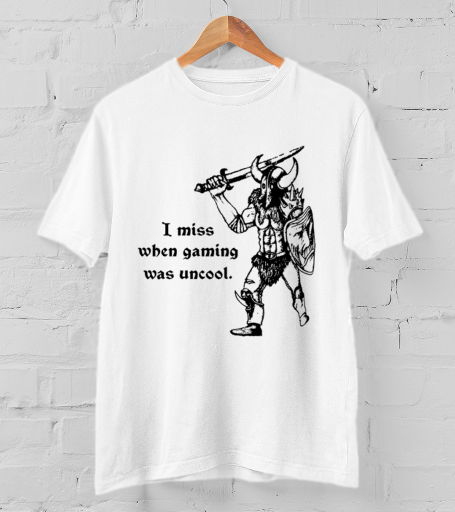 Hyperborean Heretic I Miss When Gaming Was Uncool Barbarian Warrior Vintage Nostalgia T-Shirt