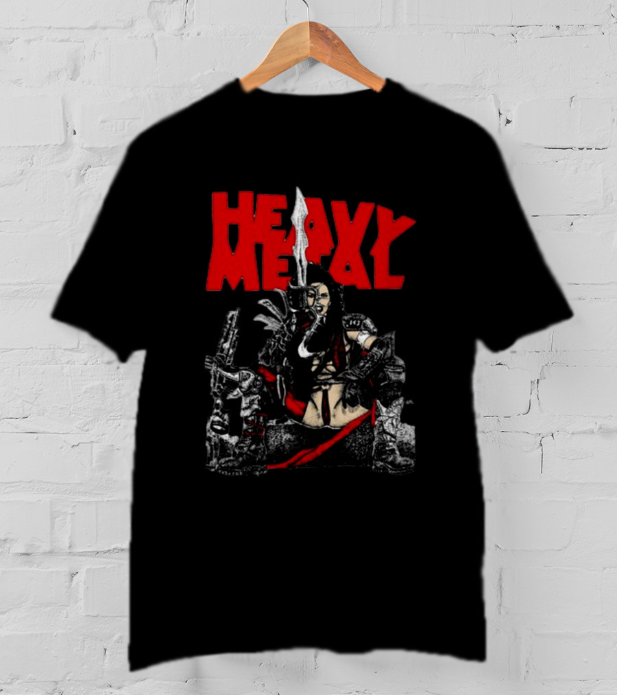 Heavy Metal Warrior With Weapons And Armor T-Shirt