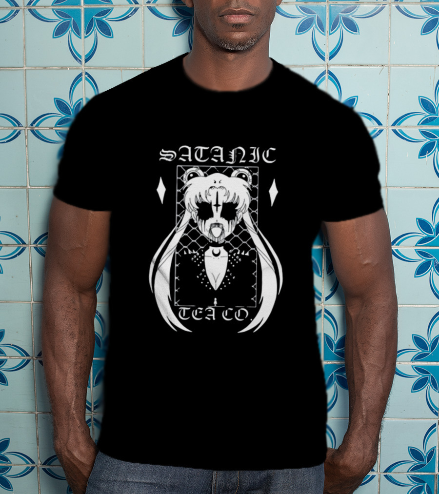 Satanic Tea Co Black Metal Sailor Moon T-Shirt