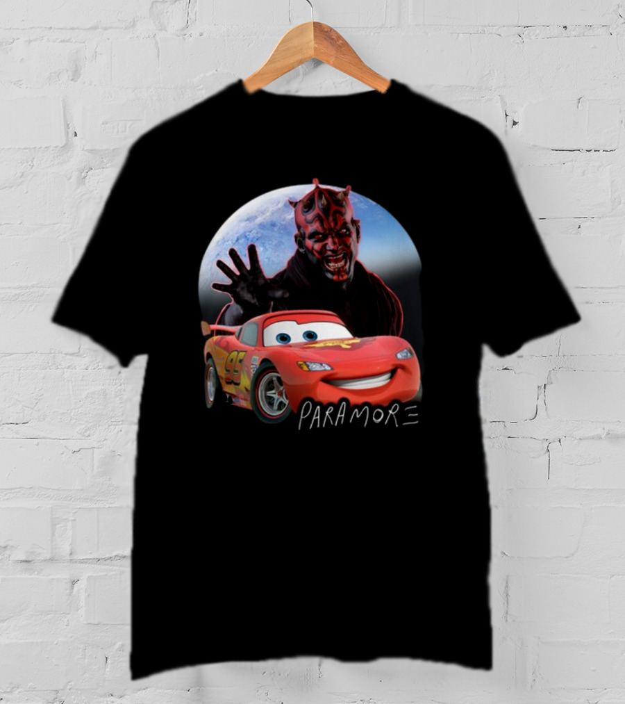Paramore Let Your Heart Win Lightning McQueen Darth Maul Crossover T-Shirt
