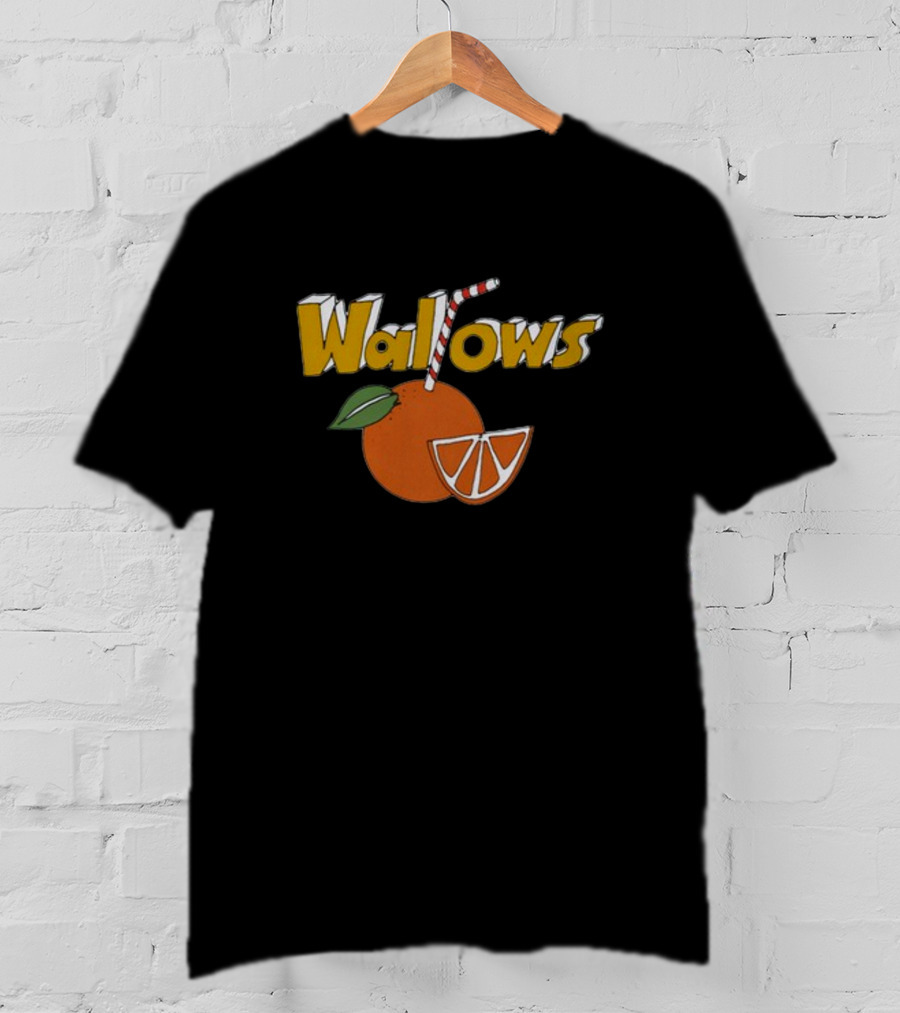 Wallows Orange Juice Stripe Straw T-Shirt