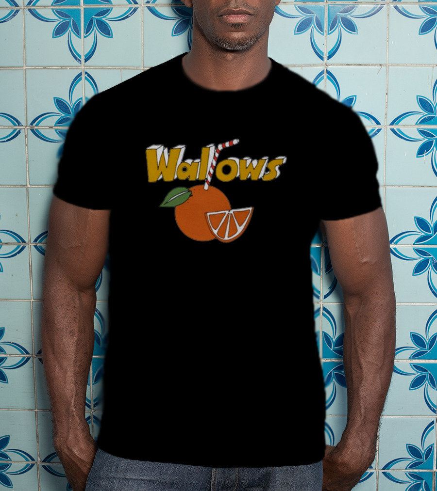 Wallows Orange Juice Stripe Straw T-Shirt