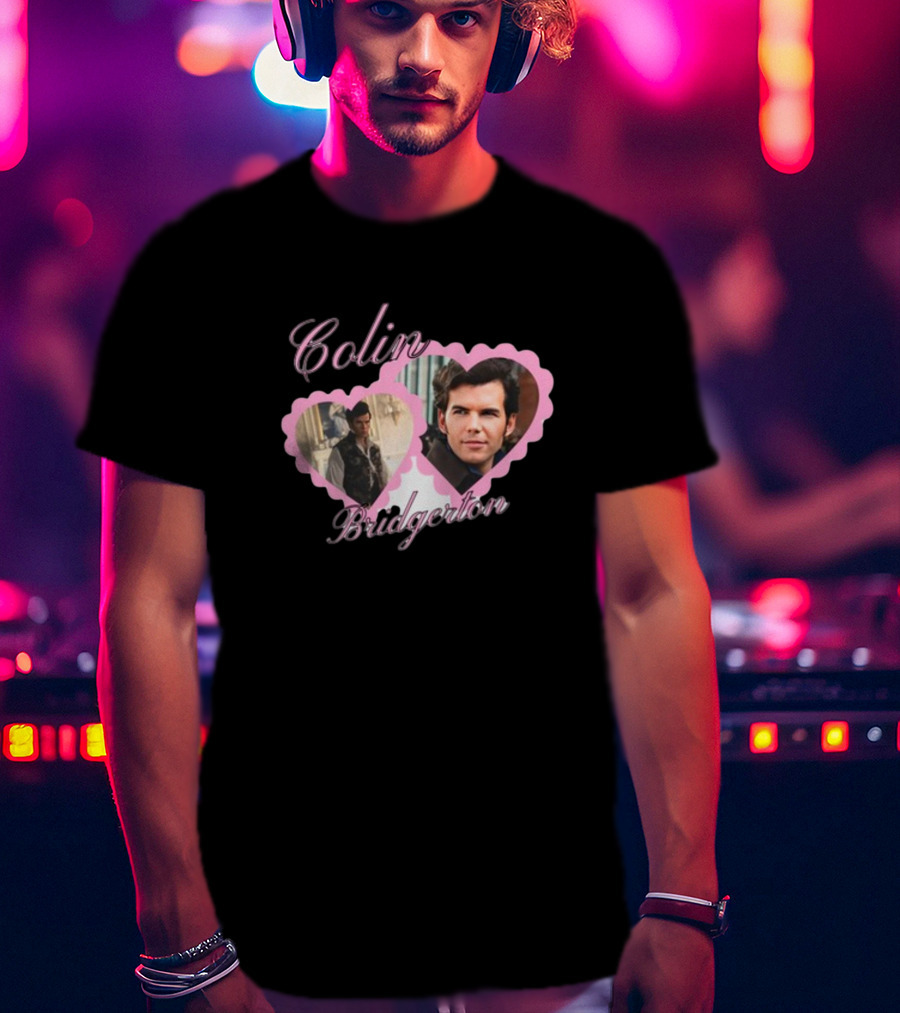 Colin Bridgerton Romantic Heart Portraits T-Shirt