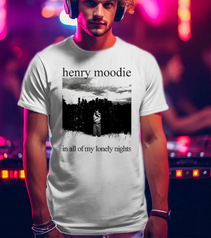 Henry Moodie In All Of My Lonely Nights Dark Skyline Scene T-Shirt