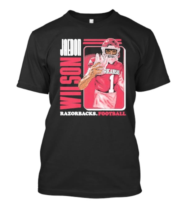 Jaedon Wilson Arkansas Razorbacks Football Cartoon Player T-Shirt