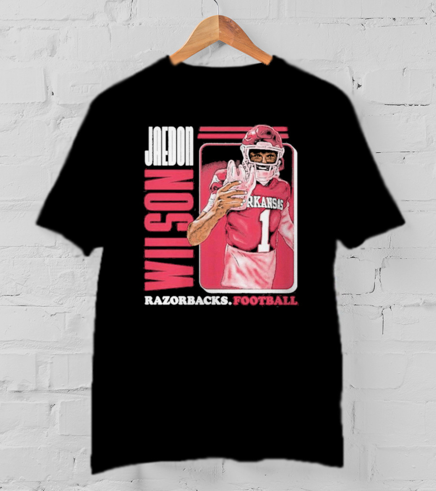 Jaedon Wilson Arkansas Razorbacks Football Cartoon Player T-Shirt