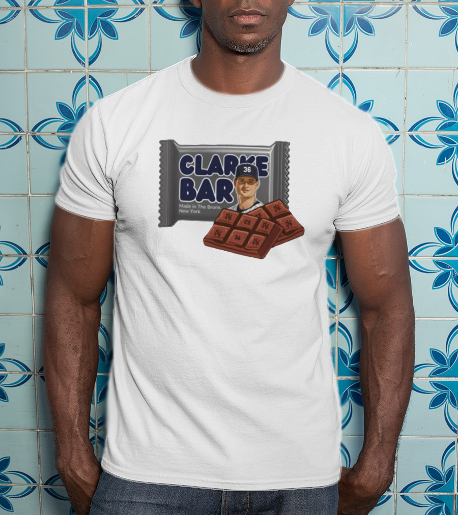 Clarke Bar Made In The Bronx New York Chocolate Baseball 36 Yankees CS T-Shirt