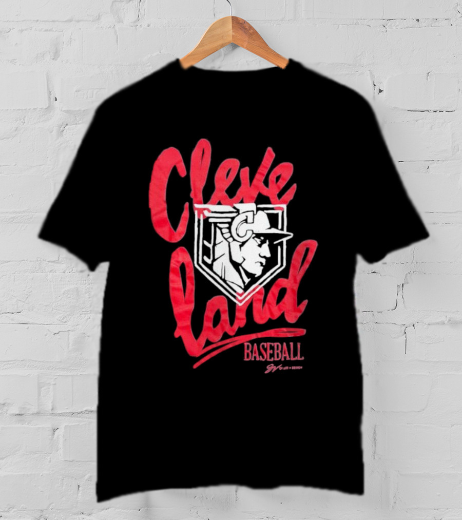 Cleveland Baseball Guardian Script T-Shirt