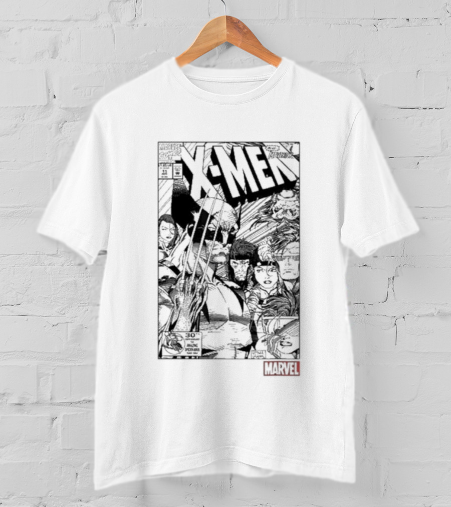 Classic Marvel Comic X-Men Wolverine Team Cover T-Shirt