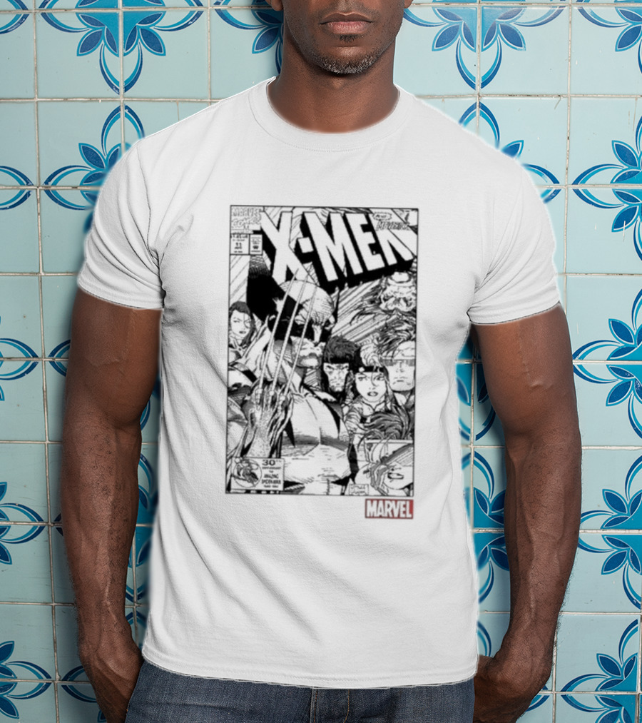 Classic Marvel Comic X-Men Wolverine Team Cover T-Shirt
