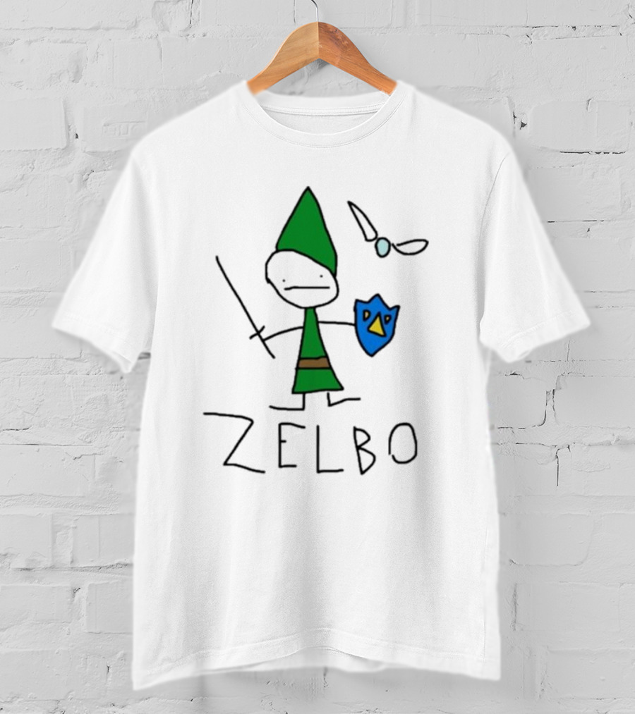 The Legend Of Zelbo Stick Figure With Sword And Shield T-Shirt