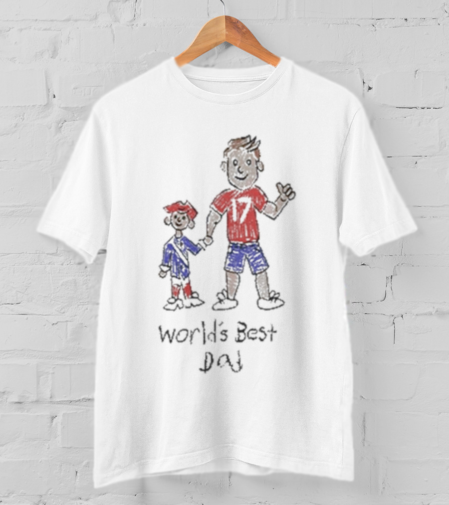 World’s Best Dad Dolphins Player Father’s Day Holding Hands T-Shirt