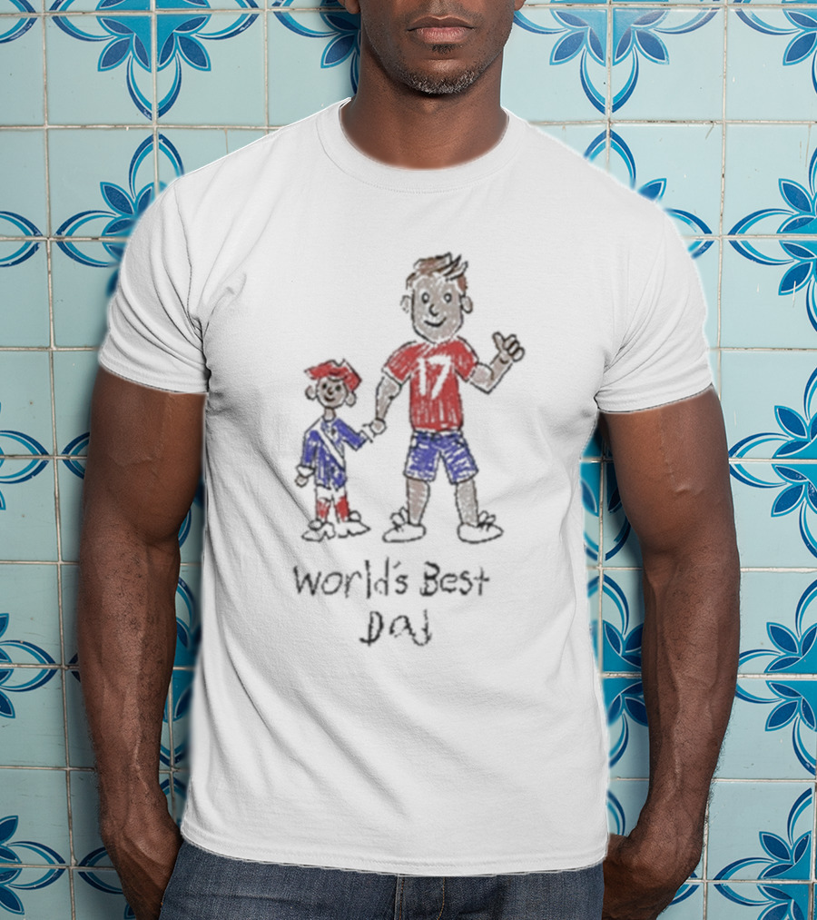 World’s Best Dad Dolphins Player Father’s Day Holding Hands T-Shirt