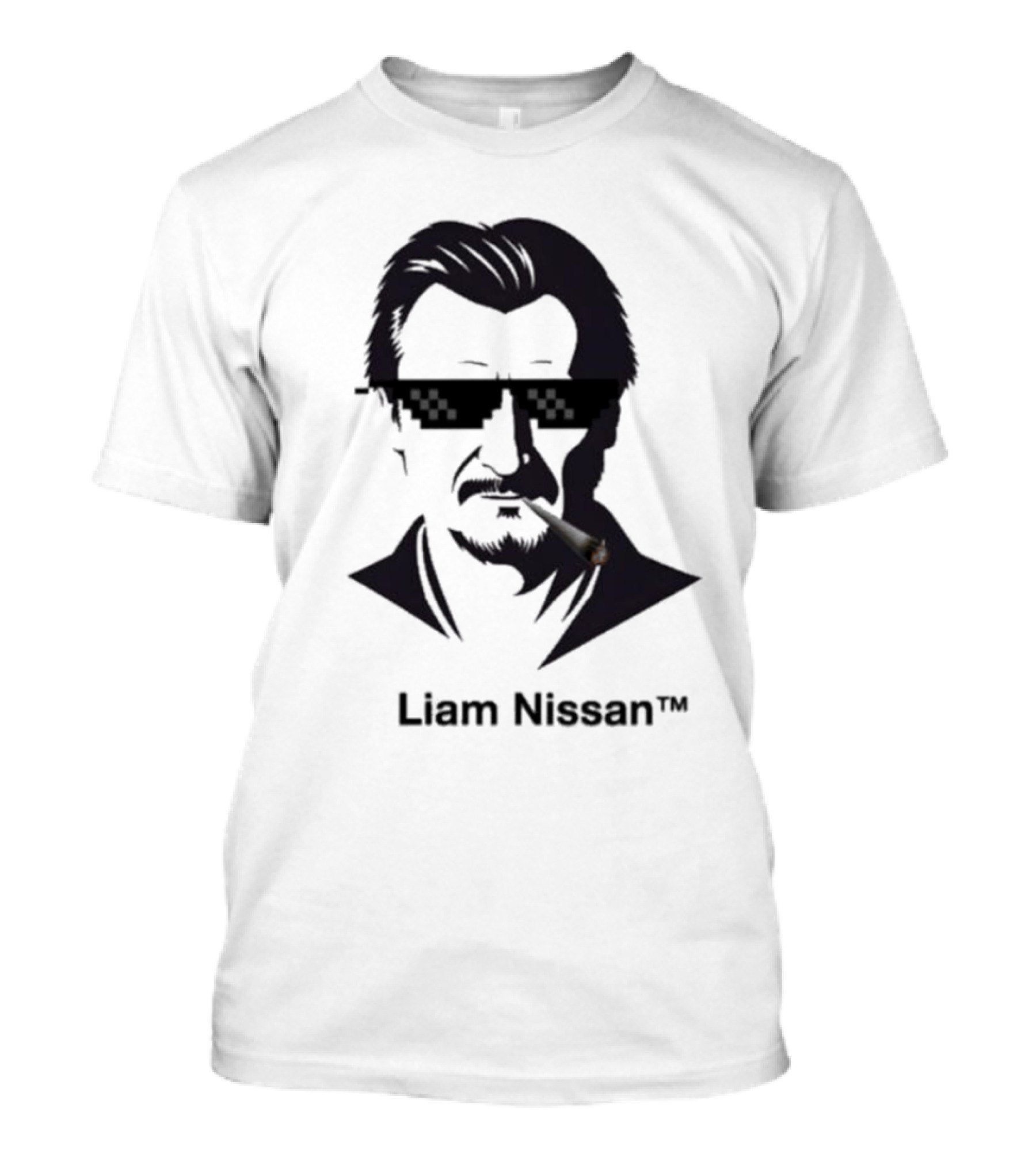 Liam Nissan Smoking Thug Life Sunglasses Mockup T-Shirt