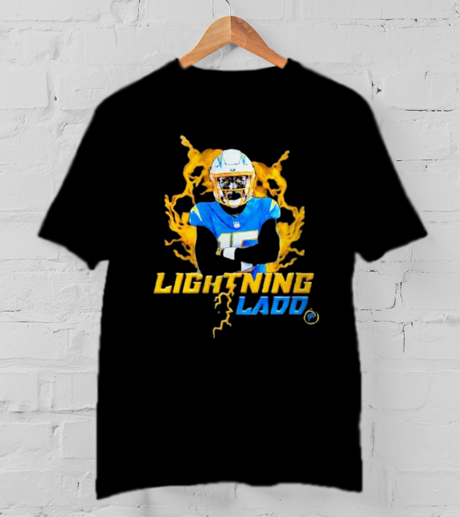 Lightning Ladd Bold Blue Football Power Charge T-Shirt
