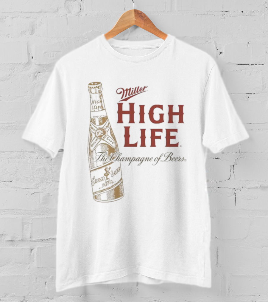 Miller High Life The Champagne Of Beers Vintage Bottle T-Shirt