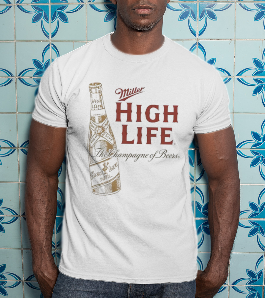 Miller High Life The Champagne Of Beers Vintage Bottle T-Shirt