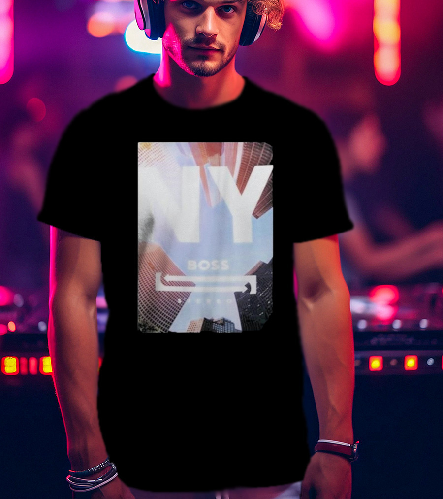 NY Boss Stereo Skyscraper Cityscape T-Shirt