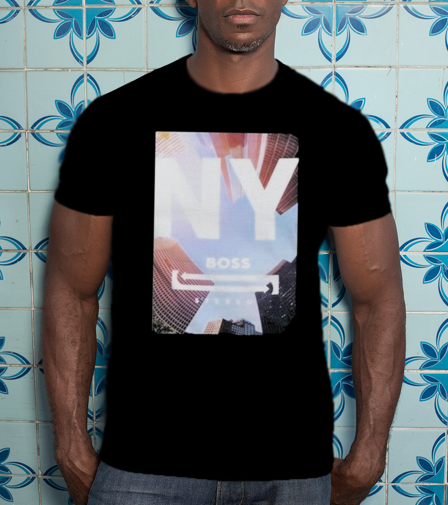 NY Boss Stereo Skyscraper Cityscape T-Shirt