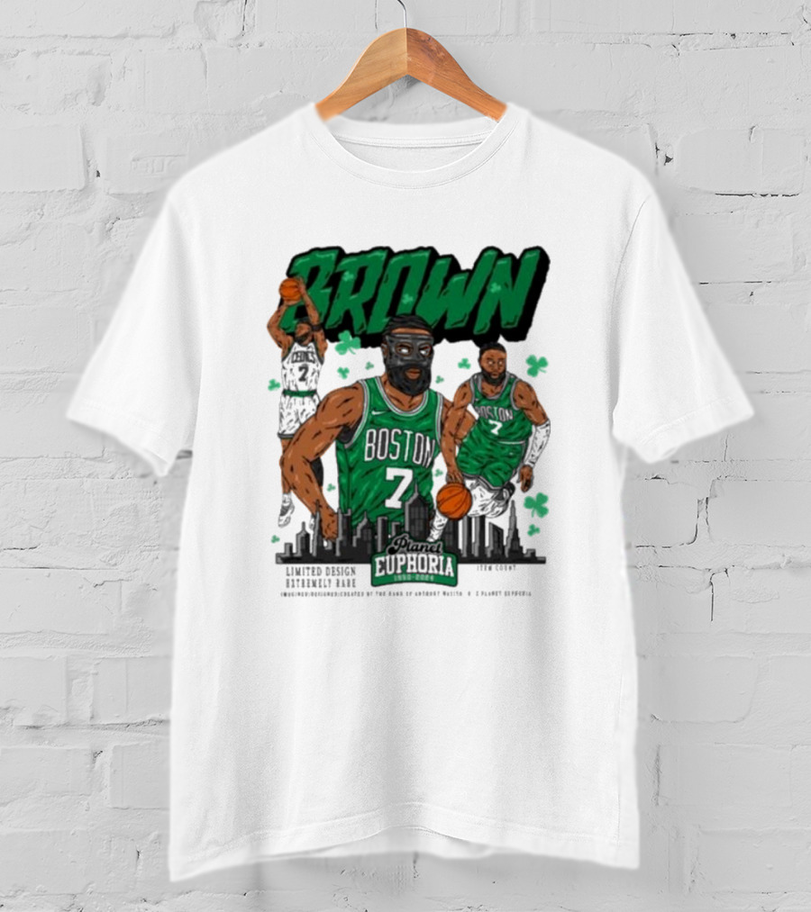 Boston Celtics Jaylen Brown Exclusive Basketball Planet Euphoria T-Shirt