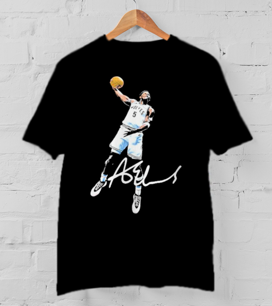 Anthony Edwards Wolves Ae Basketball Dunk Signature T-Shirt