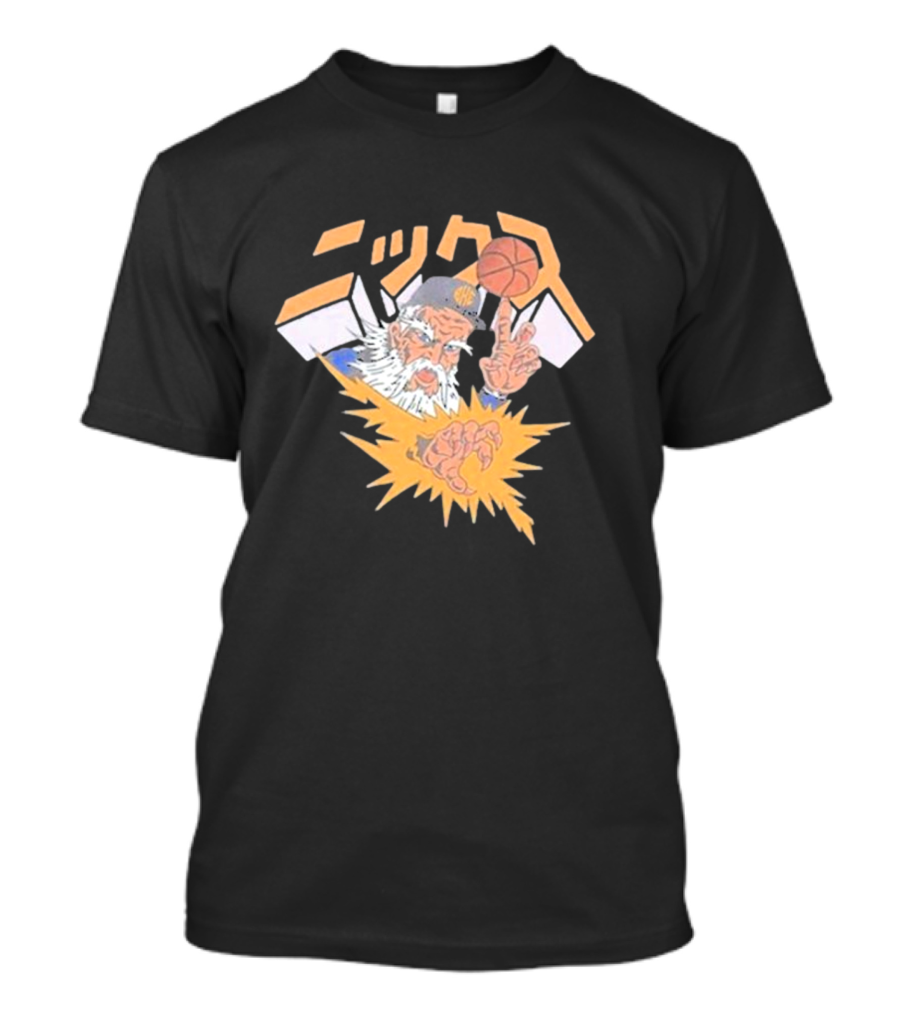 Big Knick Energy Anime Knicks Wizard Basketball Wizardry In Japanese T-Shirt