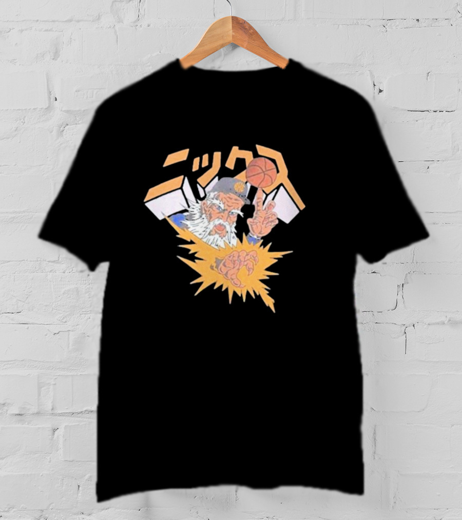 Big Knick Energy Anime Knicks Wizard Basketball Wizardry In Japanese T-Shirt