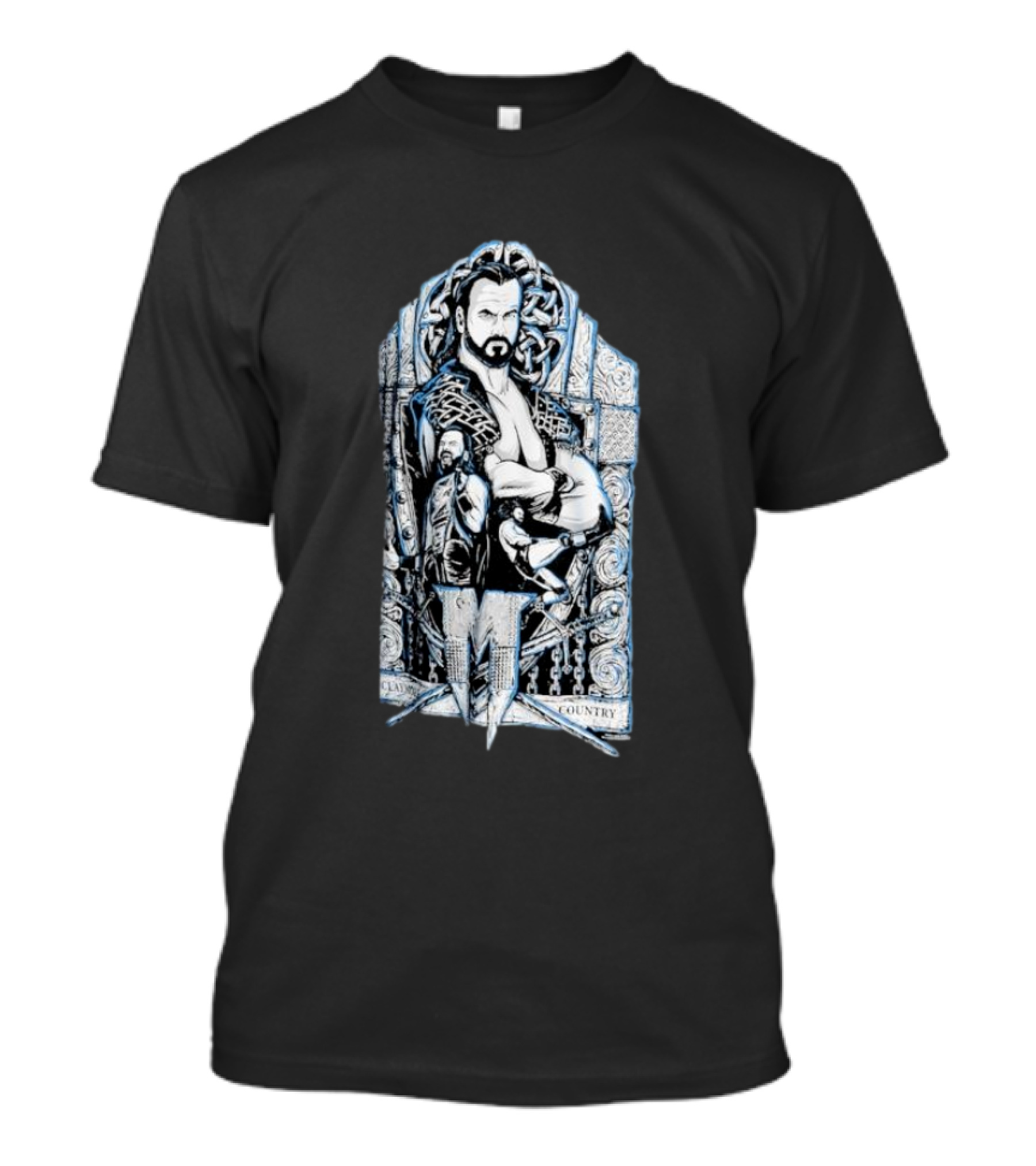 Drew McIntyre Prosphere Youth Superstar Collage Brave Country T-Shirt