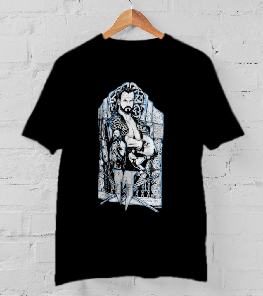 Drew McIntyre Prosphere Youth Superstar Collage Brave Country T-Shirt