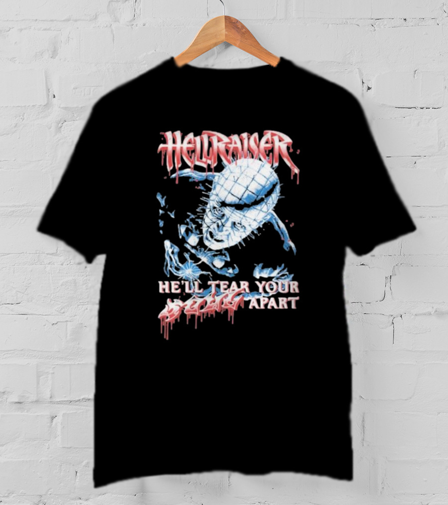 Hellraiser He'll Tear Your Soul Apart Pinhead Horror T-Shirt