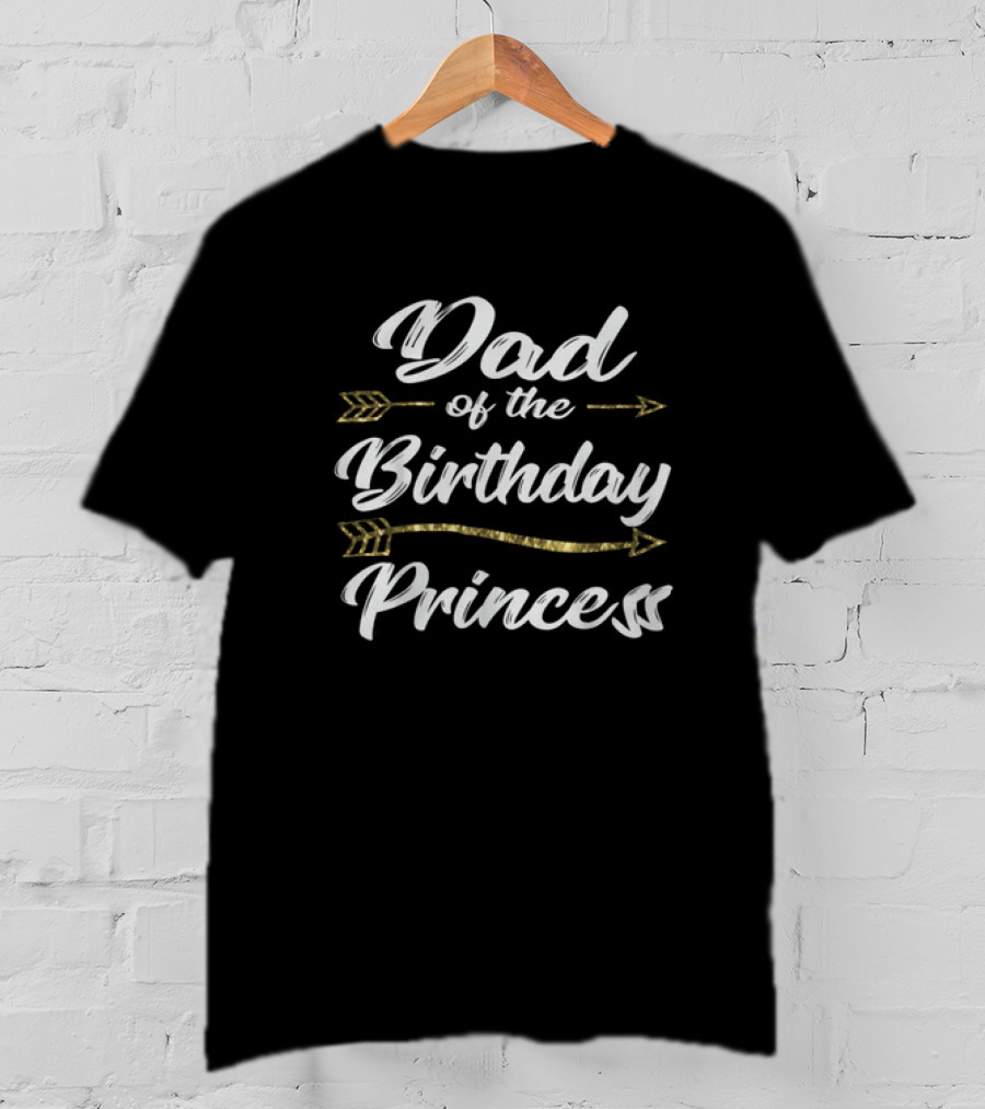 Dad Of The Birthday Princess Father Daddy Papa Men's T-Shirt