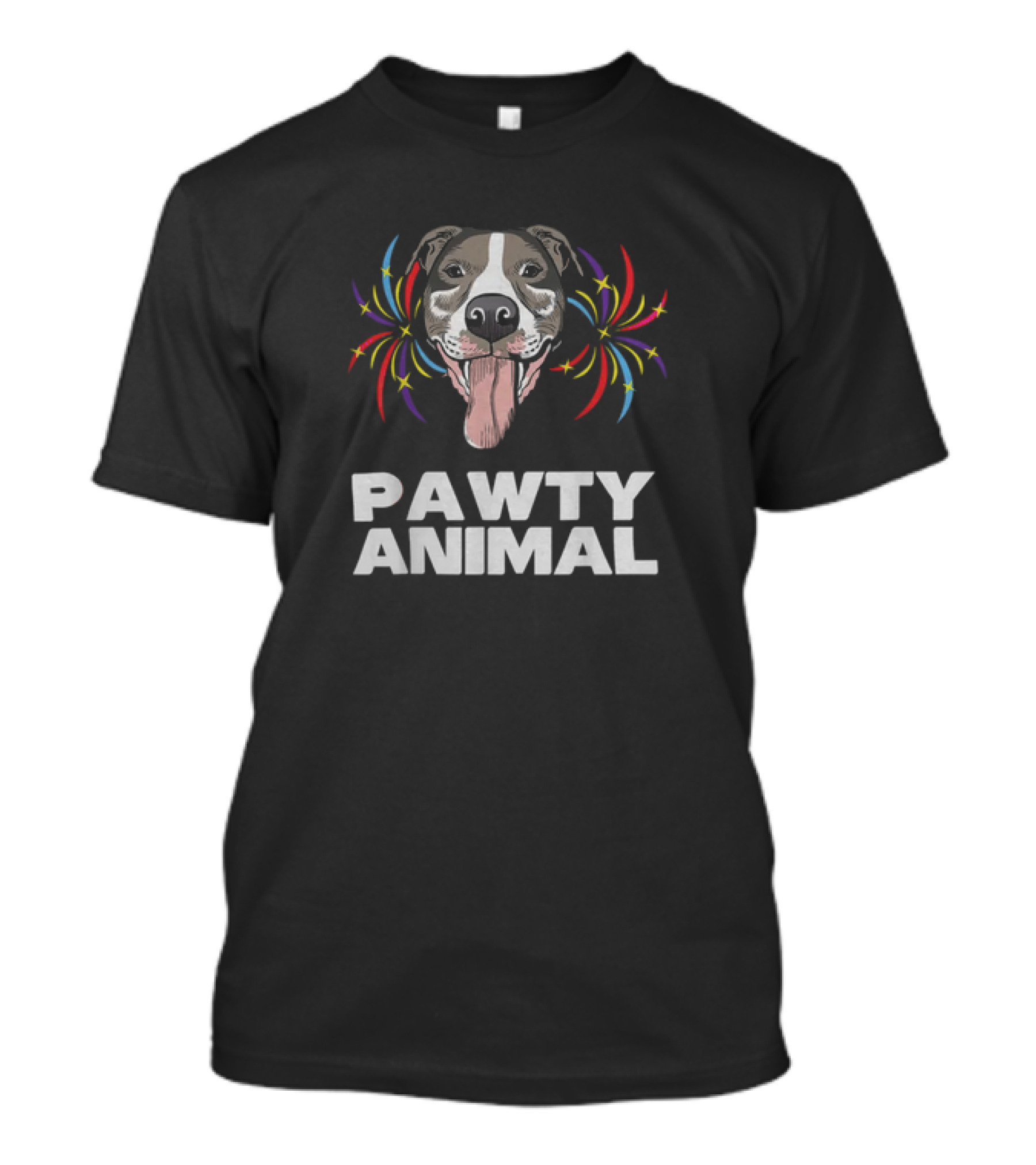 Pawty Animal Dog Lovers Partying Funny Mens Dog T-Shirt
