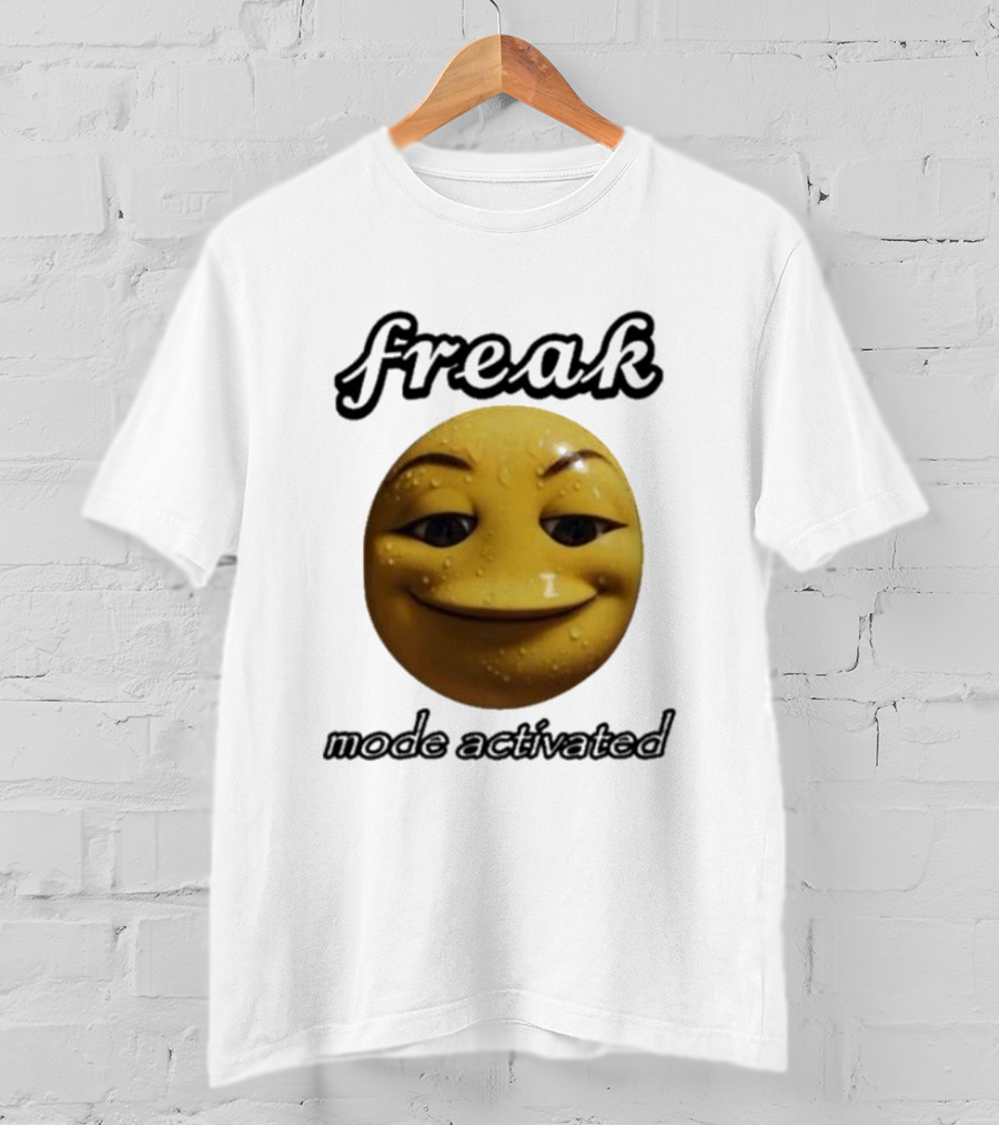 Freak Mode Activated Smirking Face Emoji Dark Humor T-Shirt
