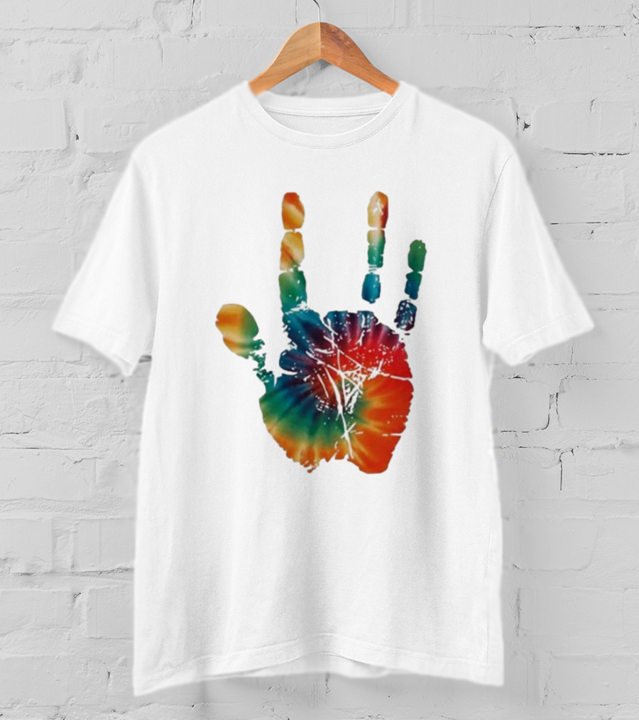 Happy Pride Month Tie-Dye Handprint T-Shirt