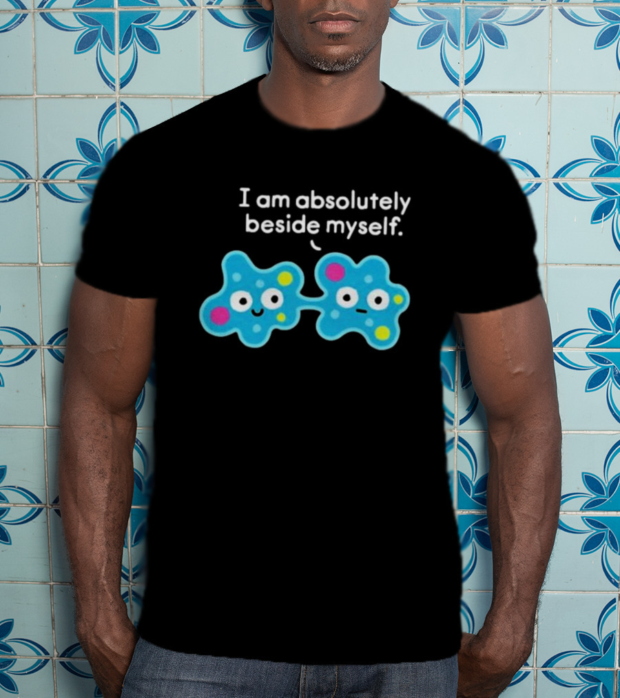 I Am Absolutely Beside Myself Cute Amusing Two Cells Bow Tie T-Shirt