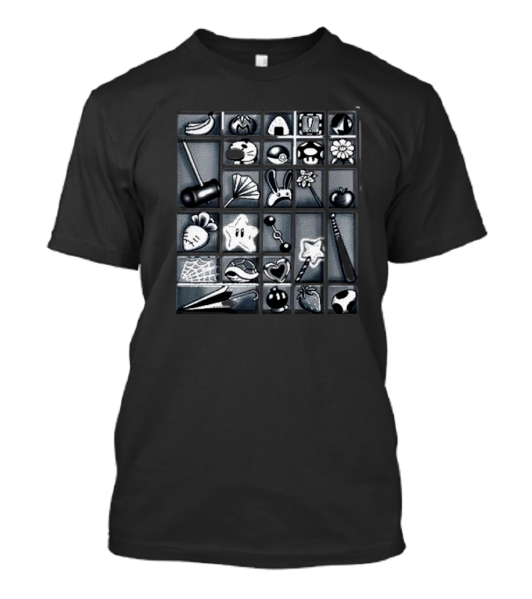 Level1 Item Cabinet Of Curiosity Mario Iconic Gaming Symbols Collection T-Shirt