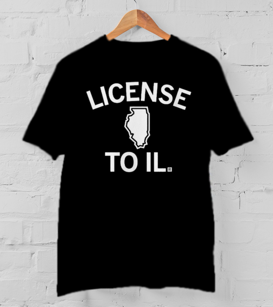 LICENSE TO ILLINOIS STATE MAP T-Shirt