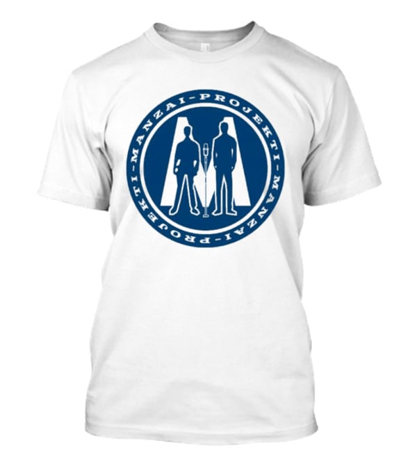 Manzai Projekti Circle Logo With Silhouetted Figures T-Shirt