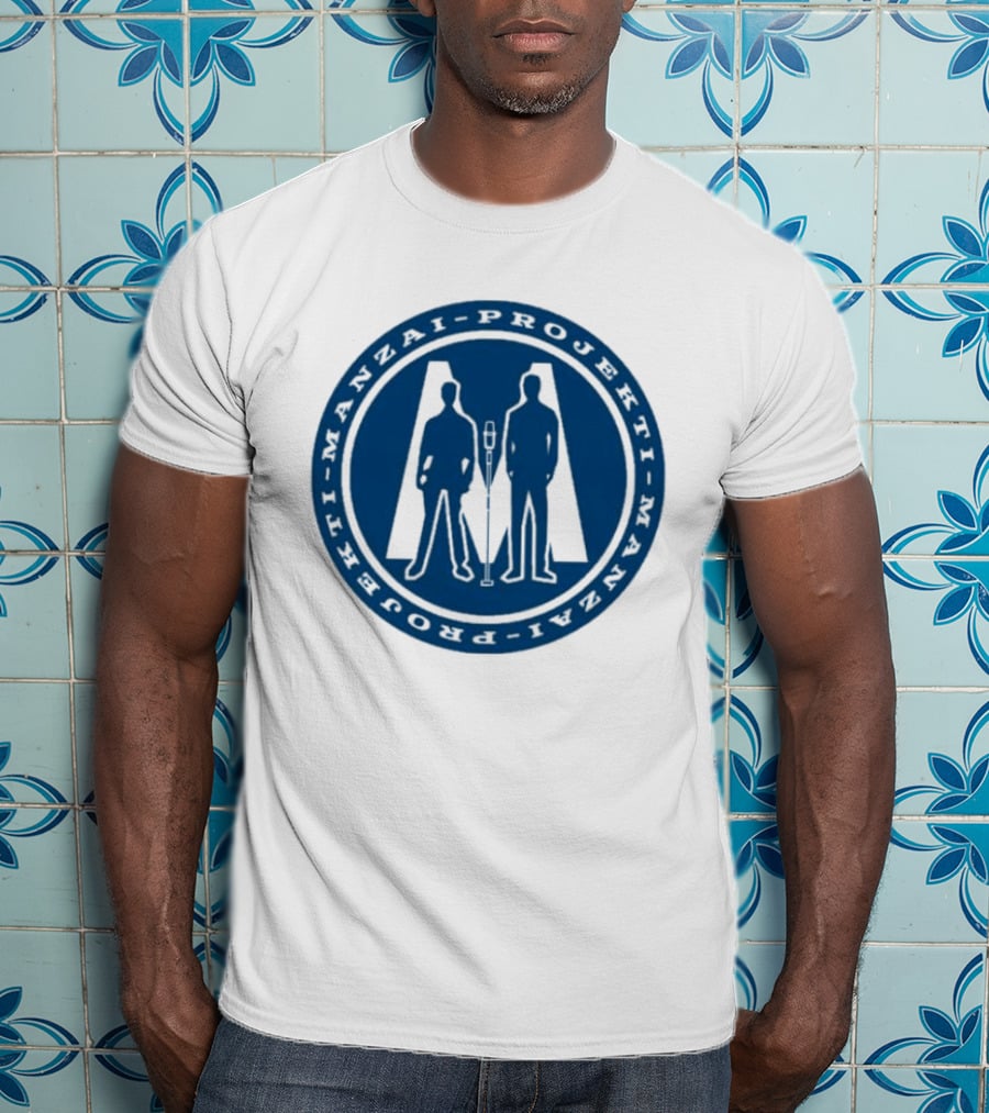 Manzai Projekti Circle Logo With Silhouetted Figures T-Shirt