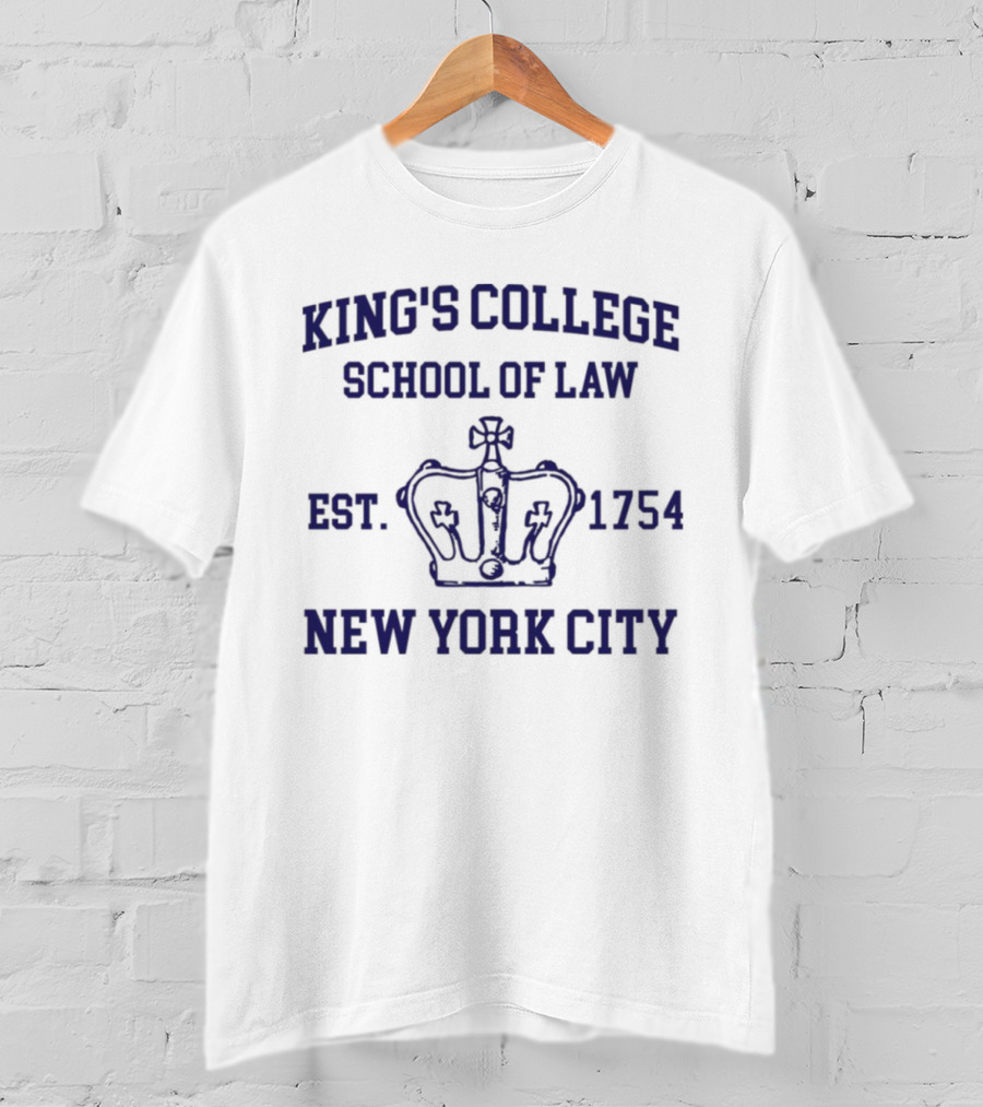 King's College School Of Law Est. 1754 New York City Crown Emblem T-Shirt