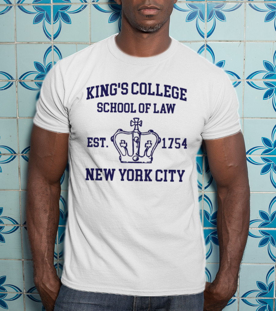 King's College School Of Law Est. 1754 New York City Crown Emblem T-Shirt