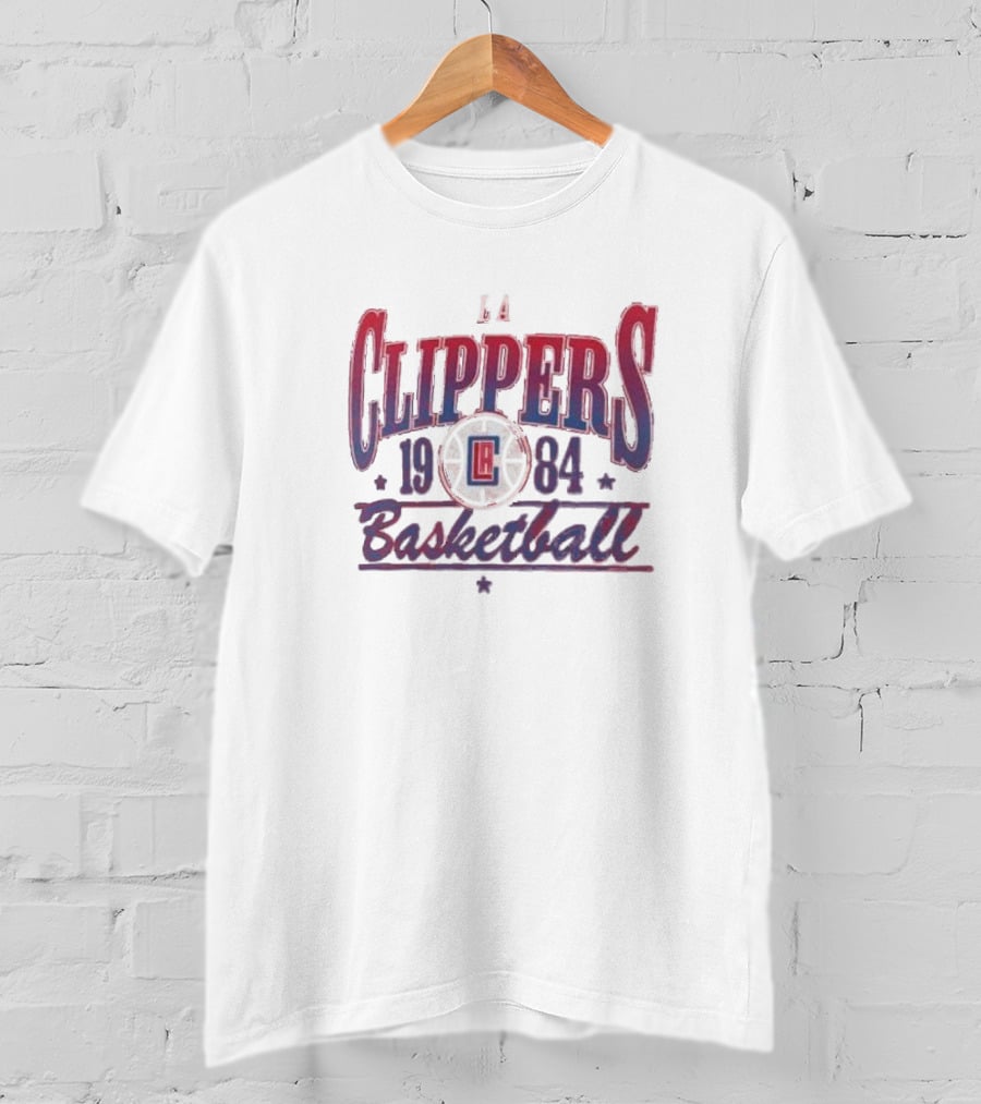 LA Clippers Basketball 1984 Retro Style Fanatics Give And Go Play T-Shirt