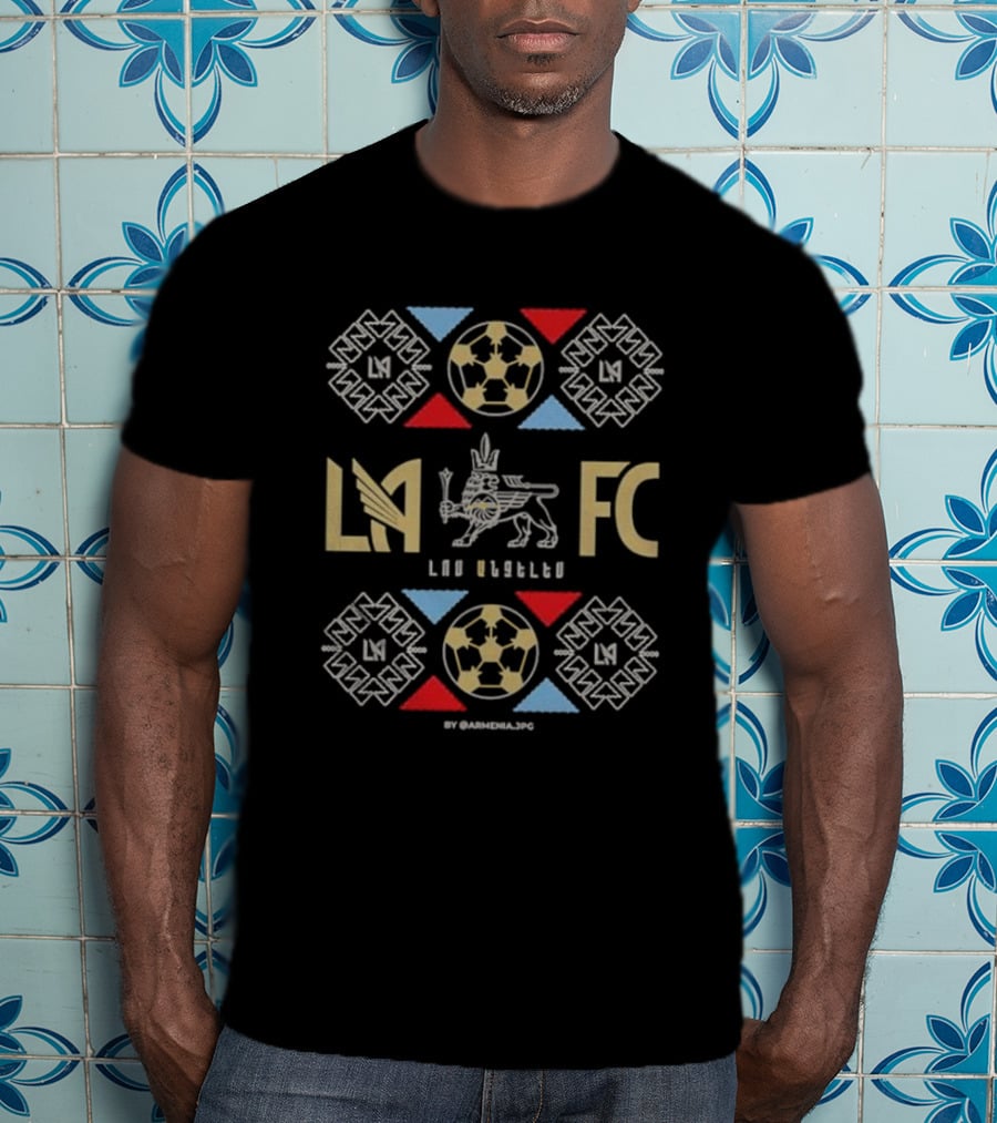 LAFC 500 Level Armenian Heritage Night LA Football Club Armenian Motifs T-Shirt