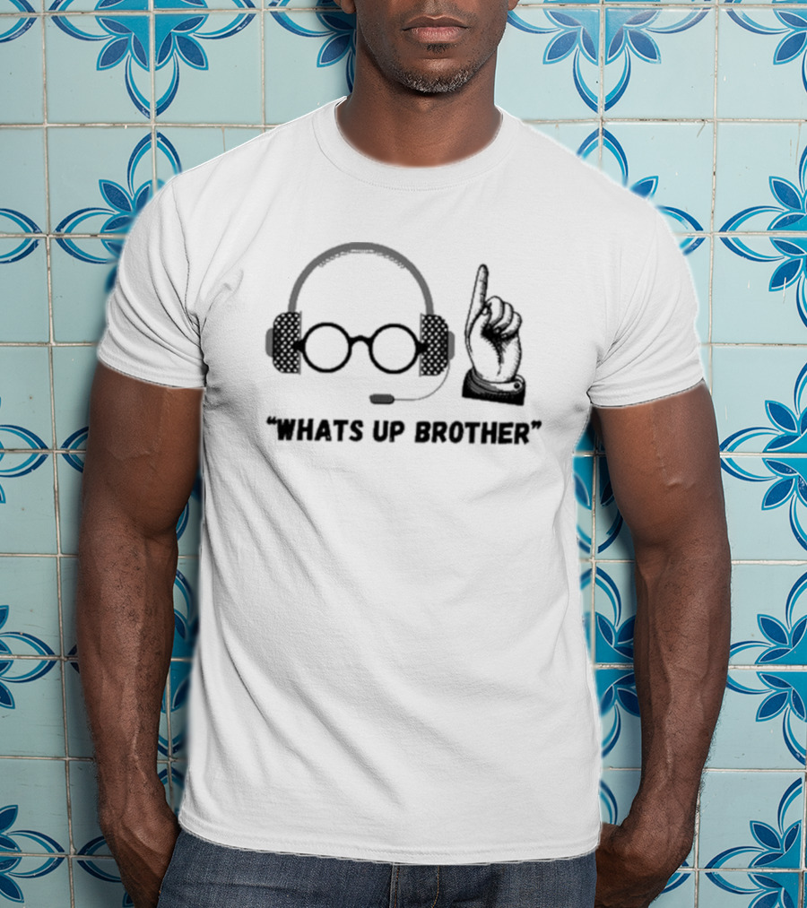 Thread Theory Sketch Jynxzi Streamer What’s Up Brother Headphones Glasses Hand Gesture T-Shirt