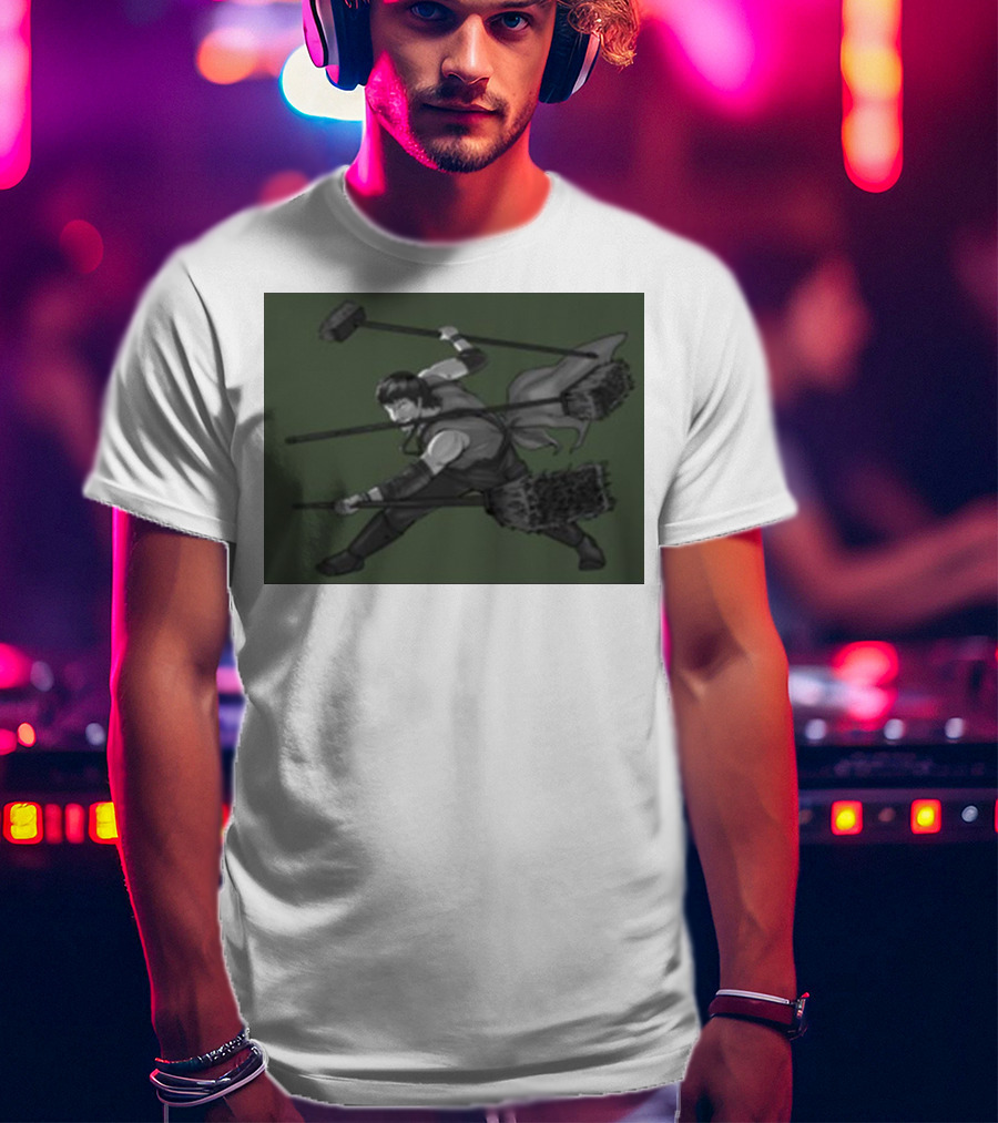 Three Broom Stance Cosplay Zoro T-Shirt