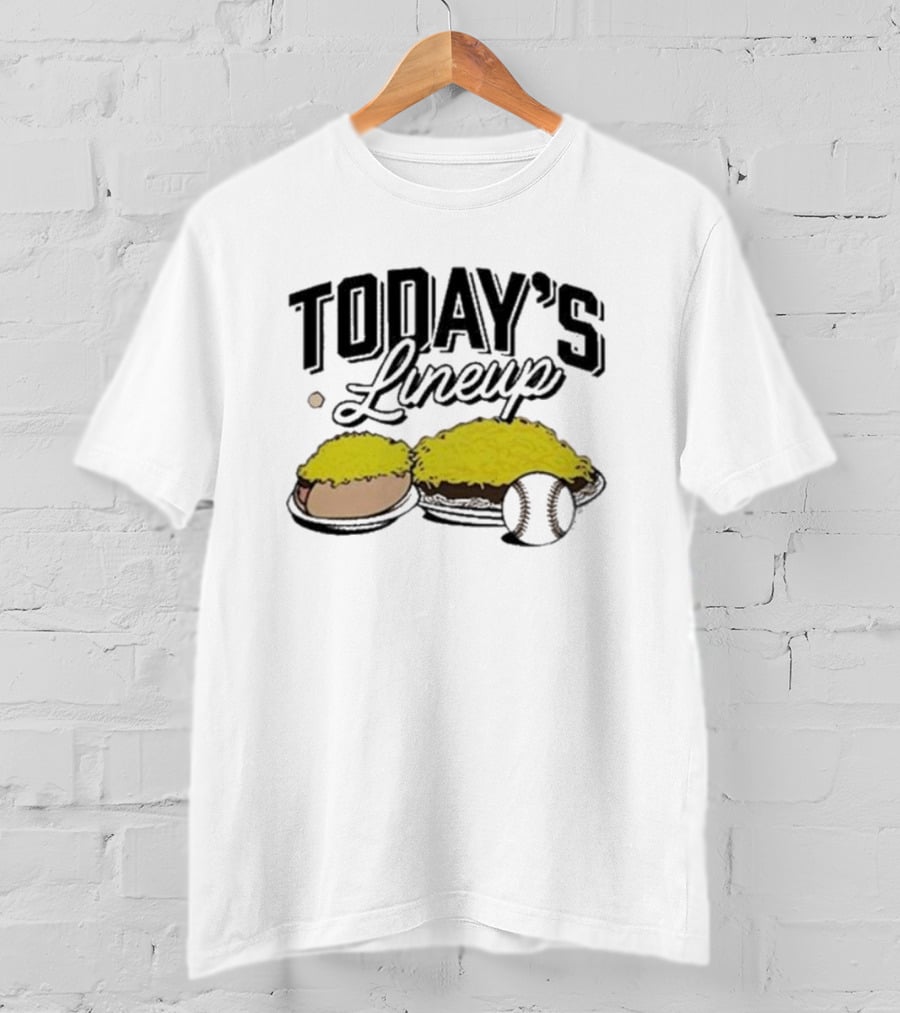 Today's Lineup Baked Potato Mac And Cheese Baseball T-Shirt